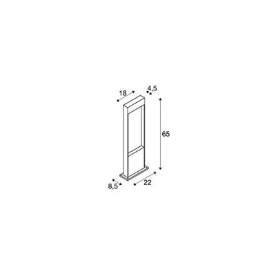 SLV 1002956 FLATT 65 Staande buitenlamp 9.7 W Antraciet - thumbnail