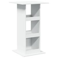 Bartafel met opbergruimte 60x60x102 cm bewerkt hout wit - thumbnail