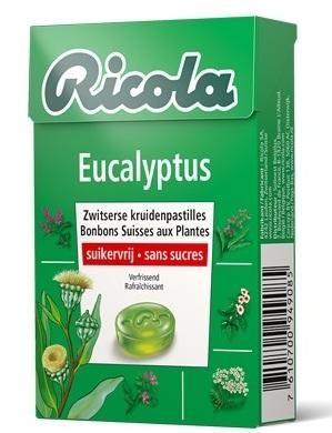 Ricola Kruidenpastilles Eucalyptus Suikervrij