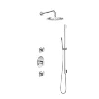 Hotbath Get Together IBS5GN inbouwdouche met 25cm hoofddouche en glijstang geborsteld nikkel - thumbnail