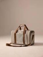 Rugzak voor het vervoeren van dieren beige, gestreept - thumbnail