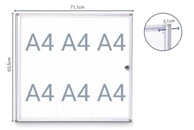 Binnenvitrine wand maulextraslim 6xa4 slot