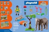 PLAYMOBIL Animal & Friends olifant met dierenverzorger 72068 - thumbnail