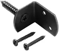 Woodvision l-beslag incl. schroeven 4 stuks zwart gepoedercoat - thumbnail