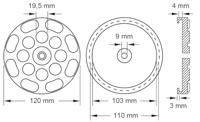 KS Tools 160.0474 Rubberen schijf (Ø x h) 120 mm x 19 mm - thumbnail