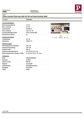 Paulmann 99946 CC Driver Verdeler 3-voudig Wit