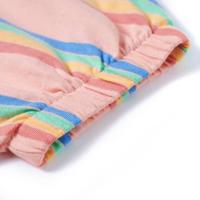 Kindershirt met regenboogstrepen 92 perzikkleurig - thumbnail