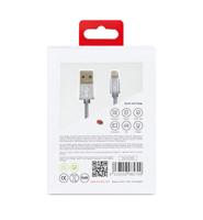 Dcu tecnologic Oplaadkabel Lightning-kabel goedgekeurd Apple inc. USB 2.0 compatibel met iPhone, iPad, iPod aluminium 1m zilver - thumbnail