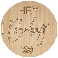 Ginger Ray BAB-107 Botanical Baby Houten Gastenboek - thumbnail