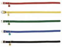 Nylon kattenbandje met bel - Rood - thumbnail