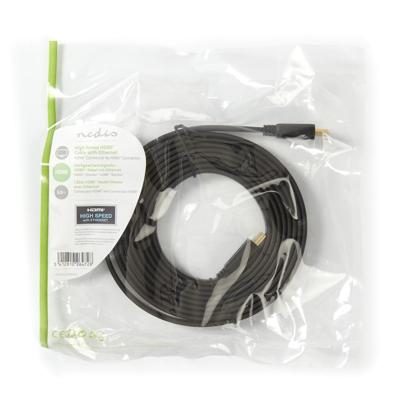 Platte High Speed HDMI-kabel met Ethernet | HDMI-connector - HDMI-connector | 3,0 m | Zwart