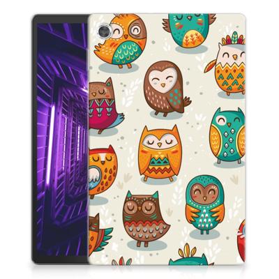 Lenovo Tab M10 Plus Back Case Vrolijke Uilen Lenovo Tab M10 Plus Back Case Vrolijke Uilen