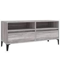 Tv-meubel 100x34,5x44,5 cm bewerkt hout grijs sonoma eikenkleur - thumbnail