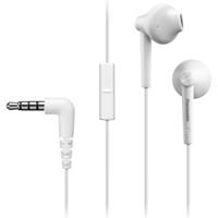 Panasonic RP-TCM55 Ergonomische in-ear hoofdtelefoon, 14,3 mm driver, krachtige bas, microfoon in lijn, compatibel met smartphone, 1,2 m kabel, wit - thumbnail