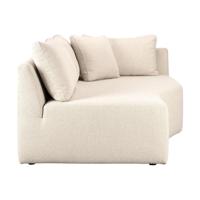 Zuiver Bank 'Prosper' Chaise Longue Element Links, kleur Zand - thumbnail