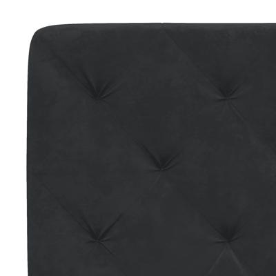 Bed met matras fluweel zwart 160x200 cm