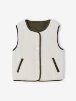 Omkeerbaar vestje kindercapsule familie ecru - thumbnail