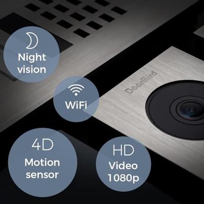 DoorBird D1101V Aufputz Buitenunit voor Video-deurintercom via WiFi WiFi, LAN RVS V2A (geborsteld) DoorBird D1101V Aufputz Buitenunit voor Video-deurintercom via WiFi WiFi, LAN RVS V2A (geborsteld)