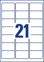 Avery-Zweckform Transparante adresetiketten L7560-25 (N/A ),Transparant, Rechthoek, Afgeronde hoeken, 525 stuk(s), Permanent hechtend - thumbnail