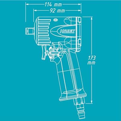 HAZET slagmoersleutel "9012m" impact screwdriver 9012m 1/2" extra short - thumbnail