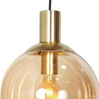 Steinhauer Eettafel hanglampBollique goud met amberglas - 3799ME - thumbnail