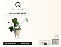 QUVIO Bloempot geweven op driepoot - S - thumbnail