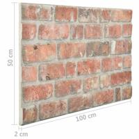 10 st Wandpanelen 3D rode baksteen EPS - thumbnail