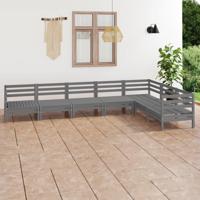 7-delige Loungeset massief grenenhout grijs - thumbnail