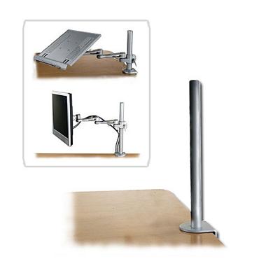 LINDY LINDY Tischhalterung 450mm Modular Monitor-tafelbeugel 1-voudig Zilver