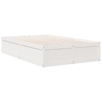Bed met boekenkast zonder matras grenenhout wit 120x190 cm - thumbnail