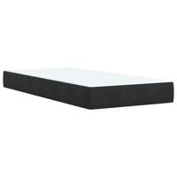 Boxspring met matras fluweel zwart 90x190 cm - thumbnail