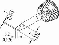 Ersa 0142CDLF32/SB Soldeerpunt Beitelvorm Grootte soldeerpunt 3.20 mm Inhoud: 1 stuk(s) - thumbnail