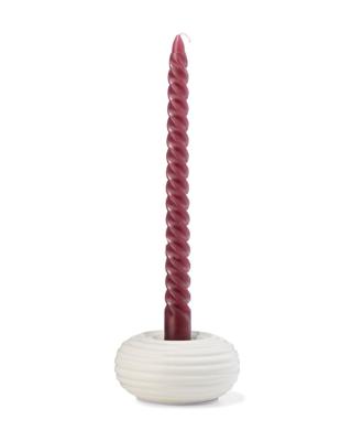 HEMA Kandelaar S keramiek ribbel naturel (creme)