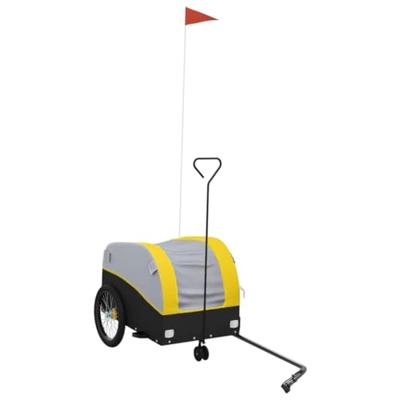 Fietstrailer 30 kg ijzer zwart en geel - thumbnail