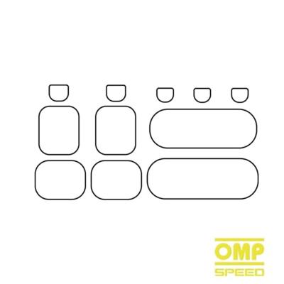 Set hoezen voor zittingen OMP Speed Universeel (11 pcs)