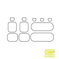 Set hoezen voor zittingen OMP Speed Universeel (11 pcs) - thumbnail