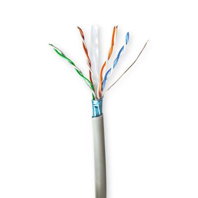 Nedis CCBG8522GY50 Netwerk Kabel Rol Cat6 Stranded F/utp Cca 50.0 M Binnenshuis Rond Pvc Grijs Gift Box