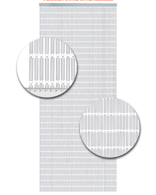 Vliegengordijn Hulzen Wit - 100cm x 240cm