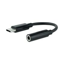 Adapter USB-C naar Jack 3.5 mm NANOCABLE 10.24.1205 11 cm Zwart - thumbnail