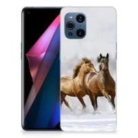 OPPO Find X3 | X3 Pro | TPU Hoesje | Paarden - thumbnail