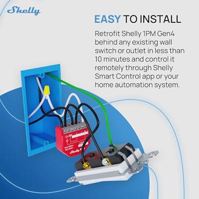 Slim Stopcontact Shelly SHELLY 1PM GEN4 4-PACK Wi-Fi 230 V 16 A (4 Stuks)
