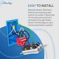 Slim Stopcontact Shelly SHELLY 1PM GEN4 4-PACK Wi-Fi 230 V 16 A (4 Stuks) - thumbnail