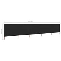 VidaXL Windscherm 5-panelen 600x160 cm stof zwart - thumbnail