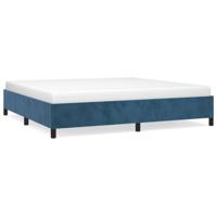 Bedframe zonder matras 200x200 cm fluweel donkerblauw - thumbnail