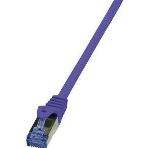 LogiLink CQ304VS RJ45 Netwerkkabel, patchkabel CAT 6A S/FTP 1.50 m Violet Vlambestendig, Halogeenvrij, Snagless 1 stuk(s)
