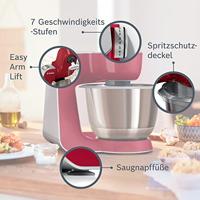 Bosch Haushalt MUM58720 Foodprocessor 1000 W Donkerrood, Zilver (mat) - thumbnail