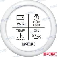 RECKY79303 - 12V/24V WITTE Multifunctionele Klok - thumbnail