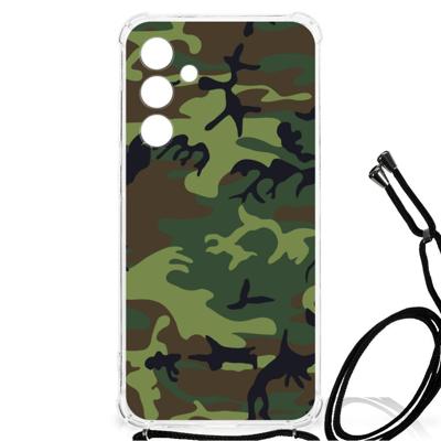 Samsung Galaxy A55 Doorzichtige Silicone Hoesje Army Dark Samsung Galaxy A55 Doorzichtige Silicone Hoesje Army Dark