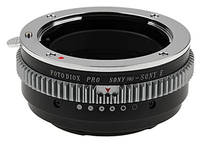 Fotodiox Pro Lens Mount Adapter - Sony Alpha A-Mount DSLR Lens to Sony Alpha E-Mount Mirrorless Camera Body with Built-In Aperture Control Dial