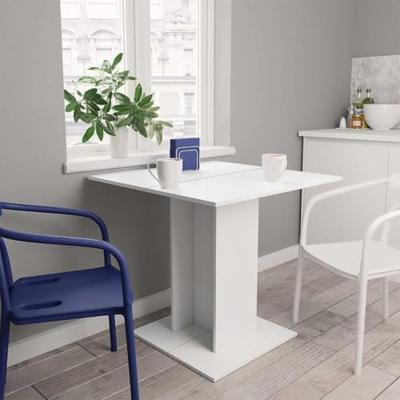 VidaXL Eettafel 80x80x75 cm bewerkt hout wit VidaXL Eettafel 80x80x75 cm bewerkt hout wit